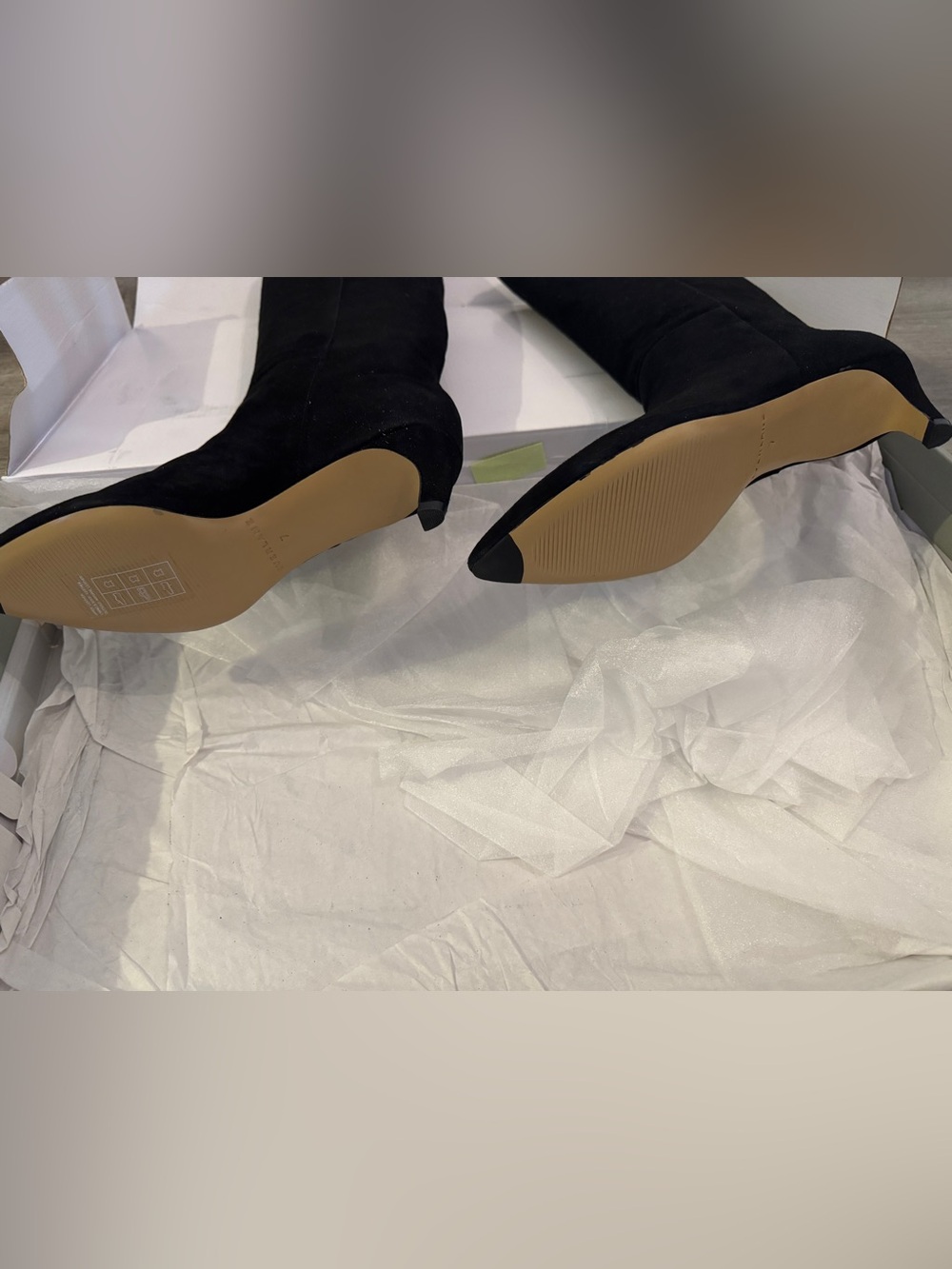 Everlane Studio Knee-High Boots in Black Suede - Picture 3 of 8